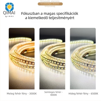 2835 LED szalag kétféle színhőmérséklettel, folyó fény és chase effektus, háromszínű fényváltás, 24V alacsony feszültség, beltéri mennyezeti világítás esküvői teremhez