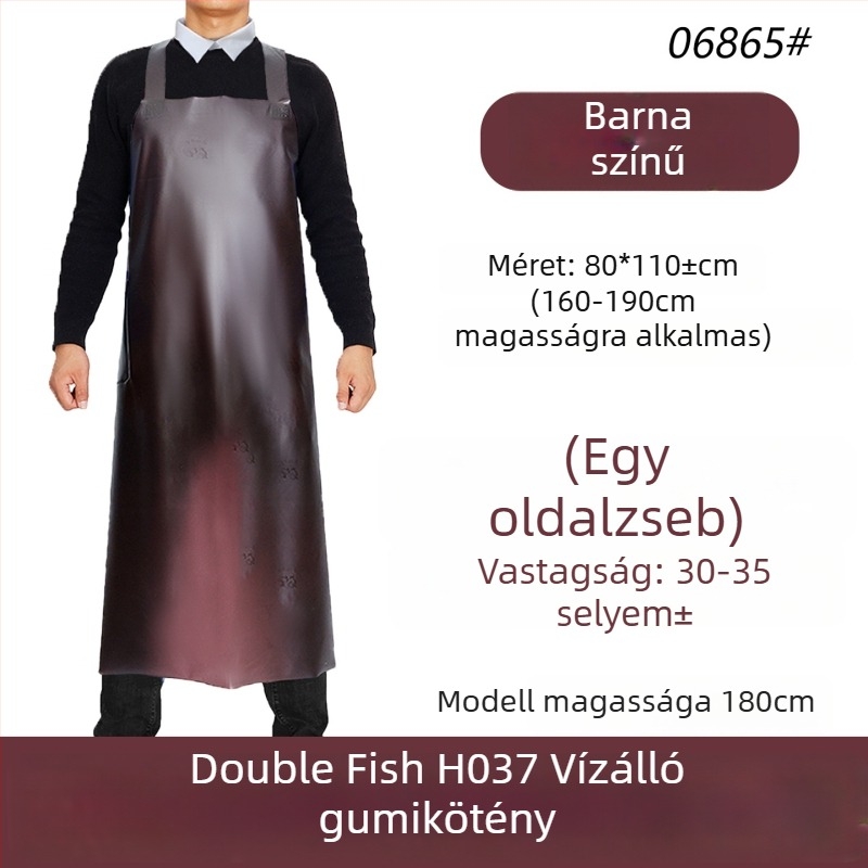 PVC kötény konyhai és halkezelési célokra, vízálló, olaj- és folttűrő, ujjatlan munkaruházat