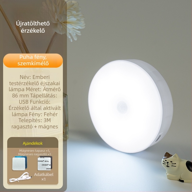 LED intelligens mozgásérzékelős világítás borospincehez és gardróbhoz, hangulatvilágítás, újratölthető szekrényvilágító szalag