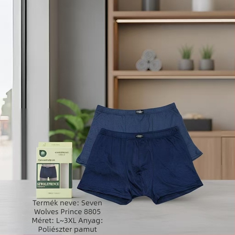 Prince of the Seven Wolves virágmintás pamut boxer brief, középmagas derekú, 2 darabos készlet, dobozban