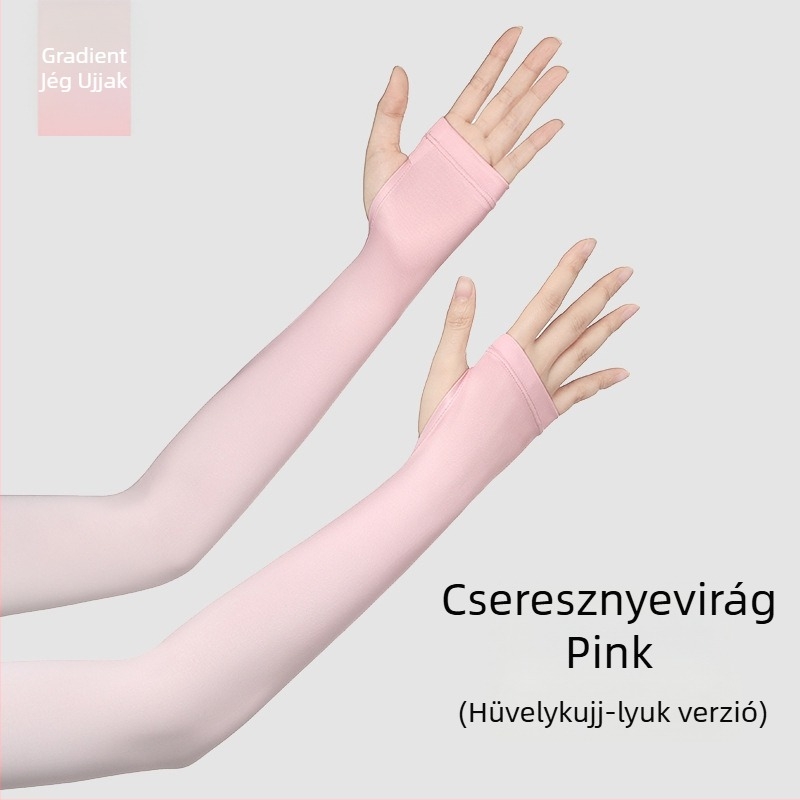 Női jégselyem karvédők – UV-védelem, hosszú nyári dizájn gradiensek