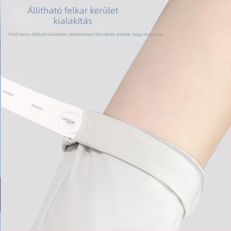 Női Ice Silk UV-védő karvédők kerékpározáshoz, elektromos kerékpárra és vezetéshez, vékony, integrált kivitel