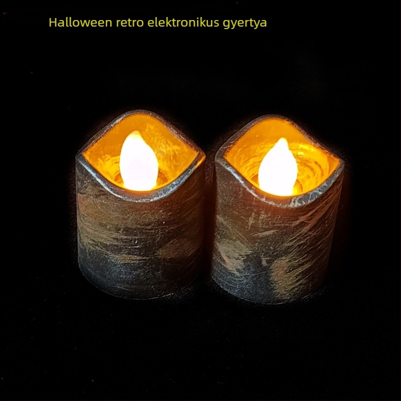 Színezett bevonatú LED elektronikus gyertya könnyező effektussal, Halloween és karácsonyi dekorációhoz