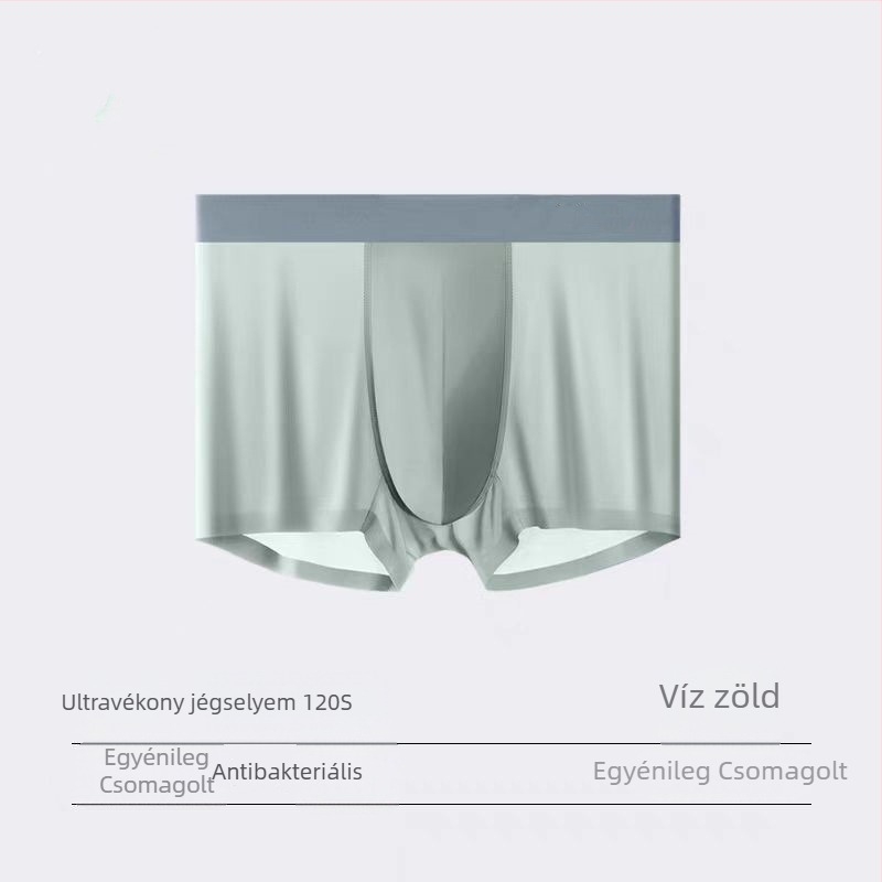 Pluszméretű nyári ultravékony Ice Silk férfi boxeralsó