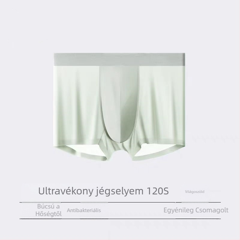 Pluszméretű nyári ultravékony Ice Silk férfi boxeralsó