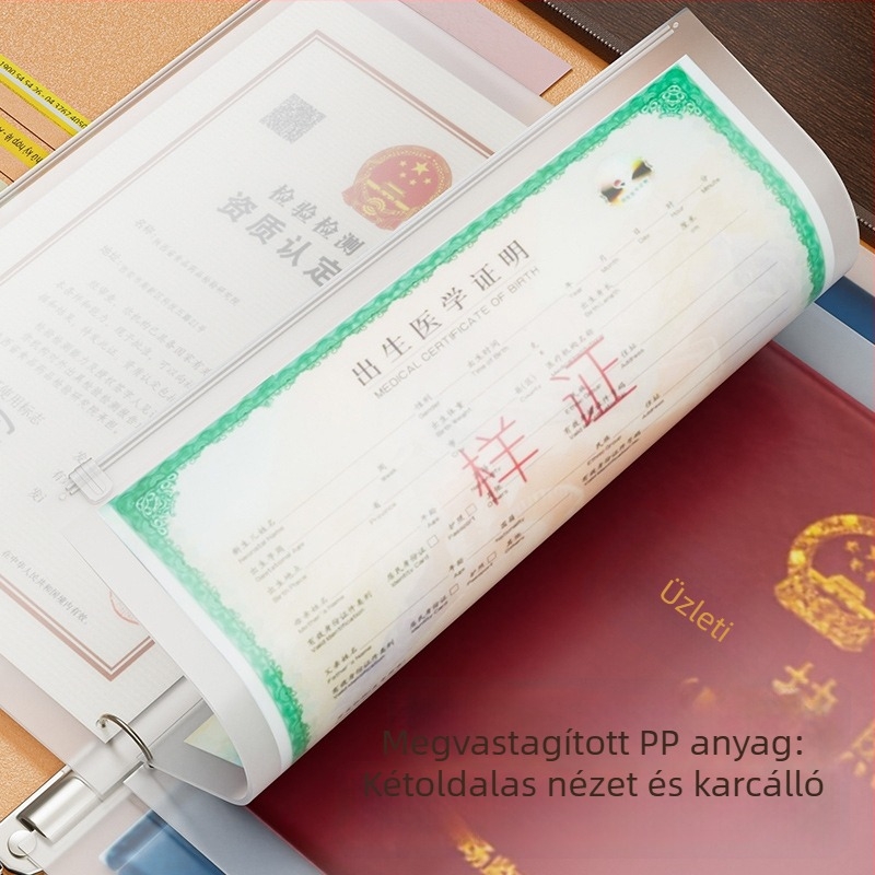 Családi dokumentumok rendszerezője: útlevél mappa, kártyatartó, háztartási regisztrációs könyv, oltási igazolás, otthoni tároló rendező, védő borítás