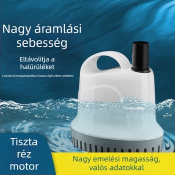 Akvarisztikai keringető szivattyú, három az egyben, merülő, rendkívül csendes, háztartási használatra, mini alsó szívóval