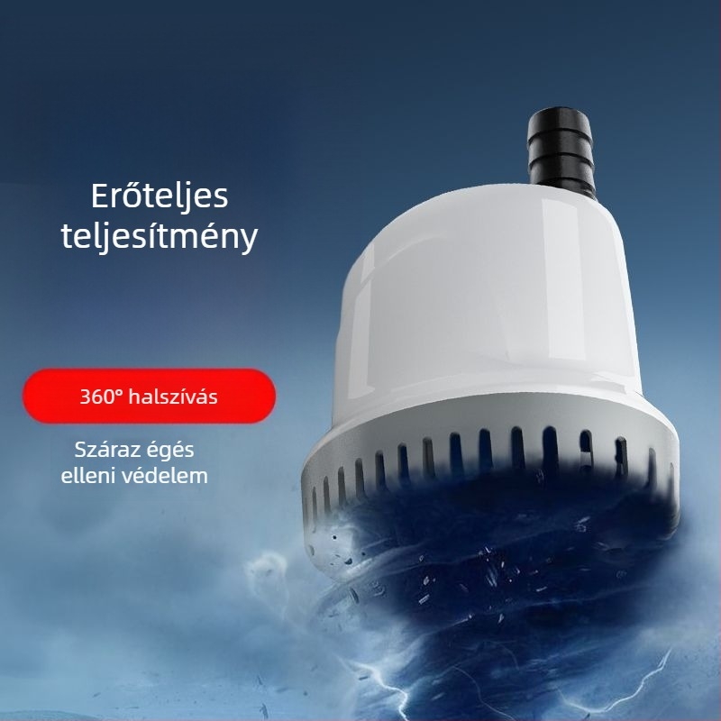Akvarisztikai keringető szivattyú, három az egyben, merülő, rendkívül csendes, háztartási használatra, mini alsó szívóval