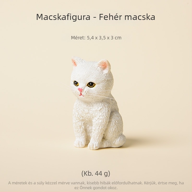 Narancsos cirmos macska mini díszfigura rezinból, íróasztalhoz és autóba