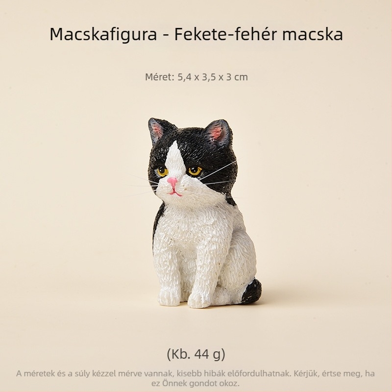 Narancsos cirmos macska mini díszfigura rezinból, íróasztalhoz és autóba