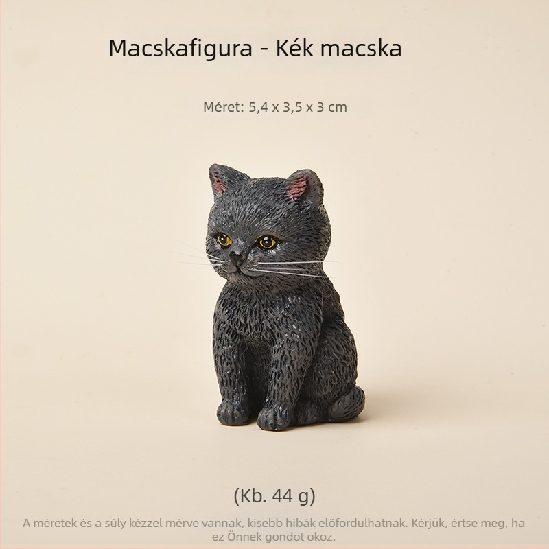 Narancsos cirmos macska mini díszfigura rezinból, íróasztalhoz és autóba