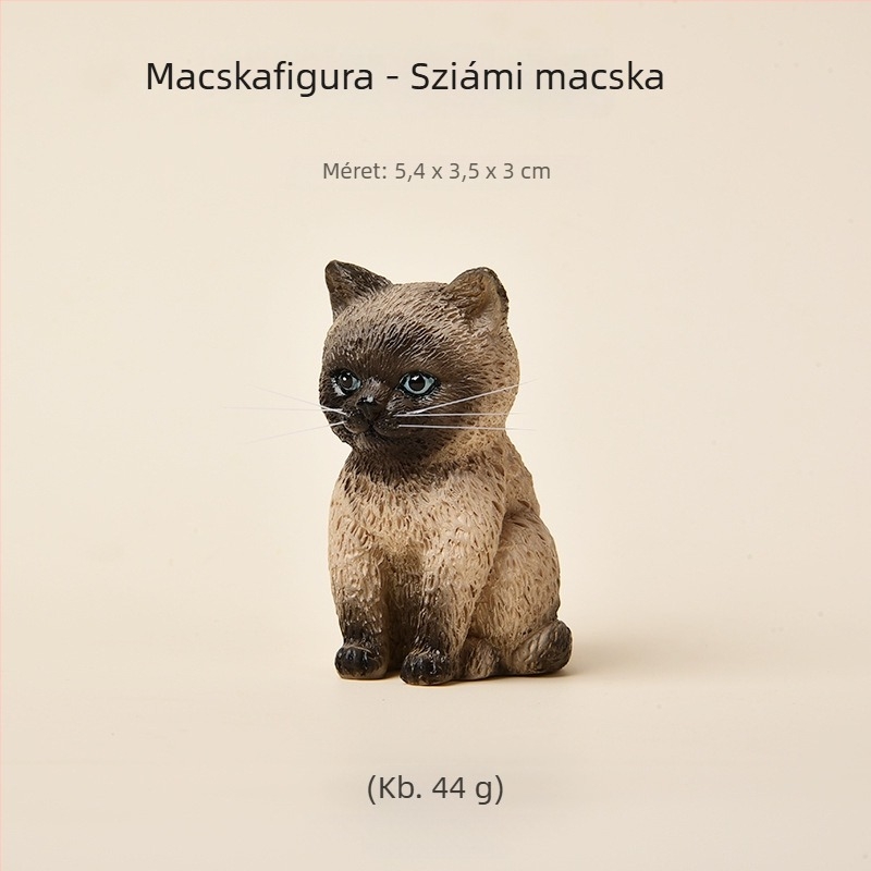 Narancsos cirmos macska mini díszfigura rezinból, íróasztalhoz és autóba