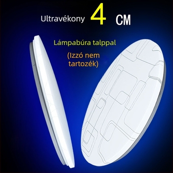 LED kör alakú mennyezeti lámpa árnyékolóval és házzal – egyszerű, modern dizájn nappali és hálószoba világítási készlet