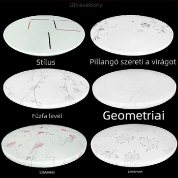 LED kör alakú mennyezeti lámpa árnyékolóval és házzal – egyszerű, modern dizájn nappali és hálószoba világítási készlet