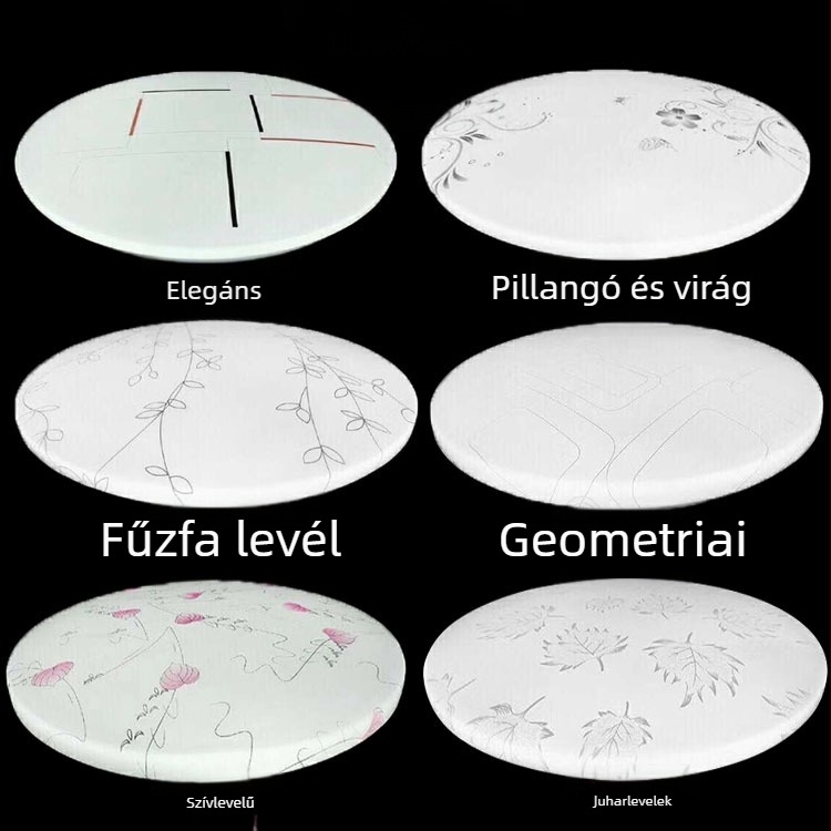 LED kör alakú mennyezeti lámpa árnyékolóval és házzal – egyszerű, modern dizájn nappali és hálószoba világítási készlet