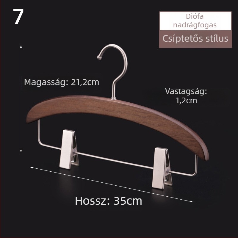 Tömörfa ruhafogas széles vállú, csúszásmentes, varrat nélküli
