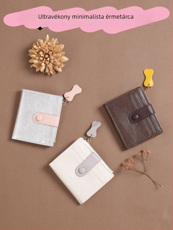 Ultra vékony bifold pénztárca nagy kapacitással, több kártyatartóval, retro stílus