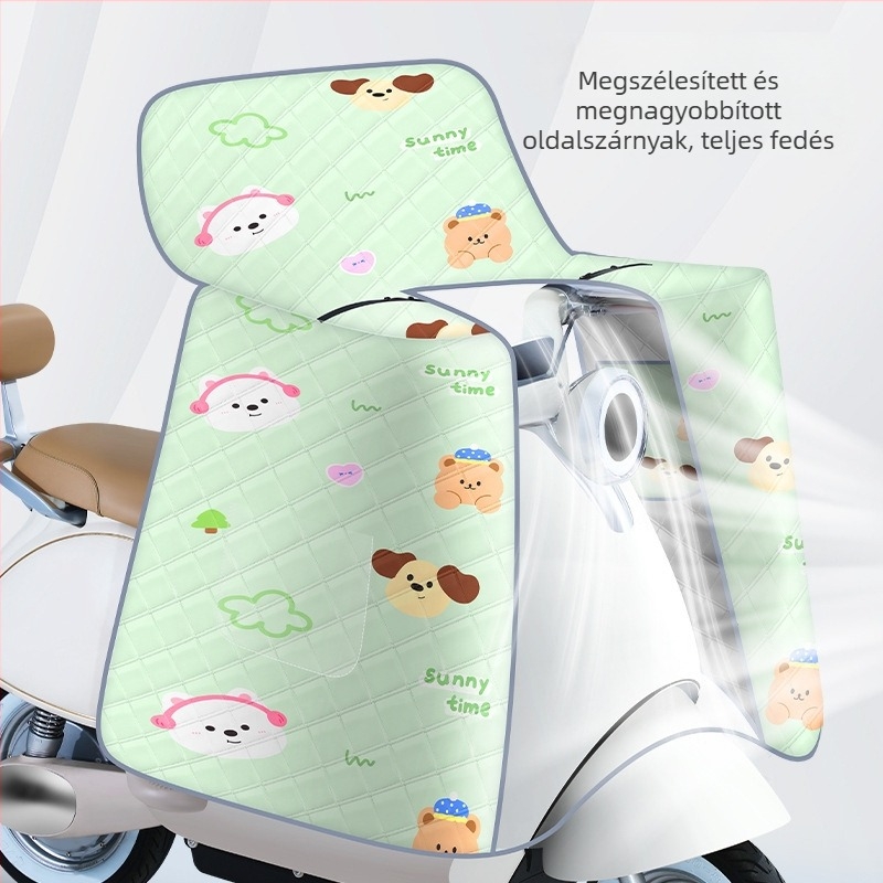 Szélálló pléd elektromos járműhöz, nyári köpeny-stílusú takaró, napvédelem, beépített üléspárna, minden évszakra alkalmas esővédő takaró