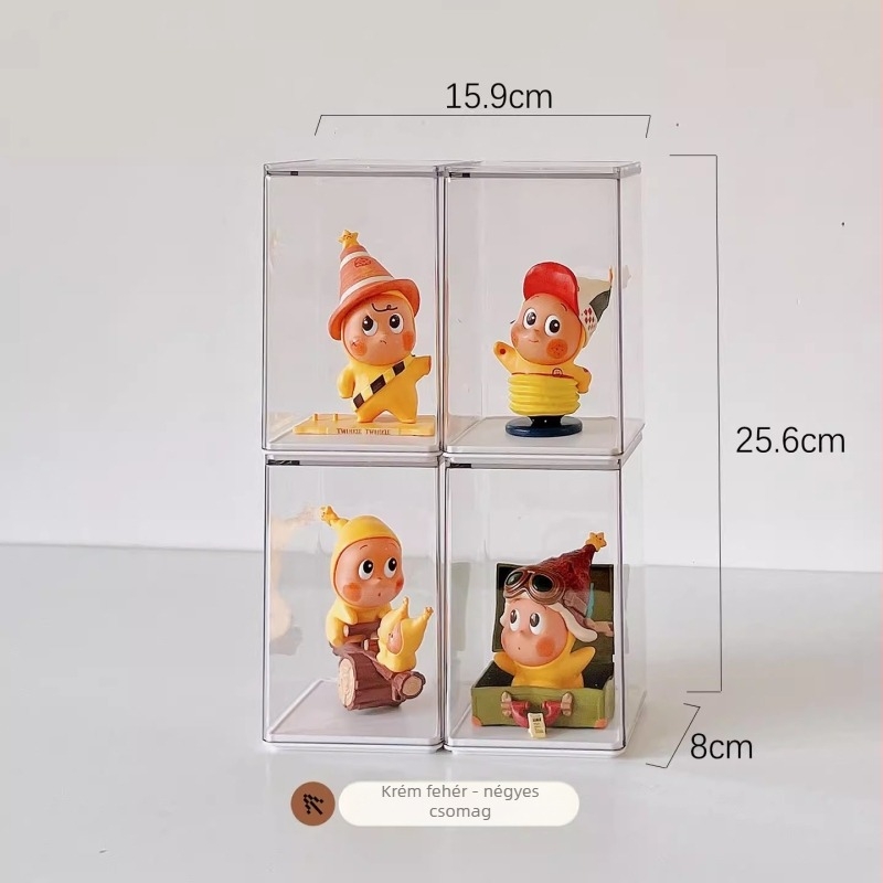 Átlátszó akril kiállító doboz egyetlen figurához