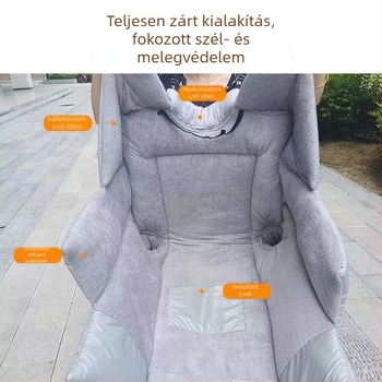Elektromos kerékpárhoz készült téli fleece-borítás, vízálló és széltől védő, melegen tartó