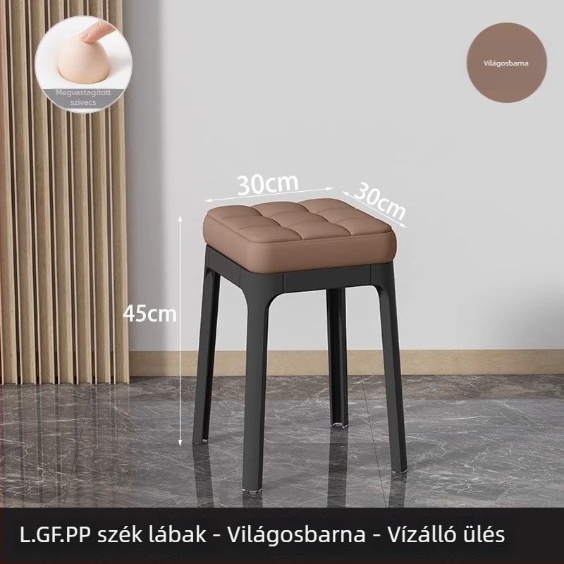 Modern kárpitozott taburet puha párnázással, otthoni használatra, ideális nappaliba és hálószobába, elegáns megjelenés és helytakarékos tárolás