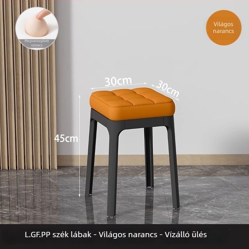 Modern kárpitozott taburet puha párnázással, otthoni használatra, ideális nappaliba és hálószobába, elegáns megjelenés és helytakarékos tárolás