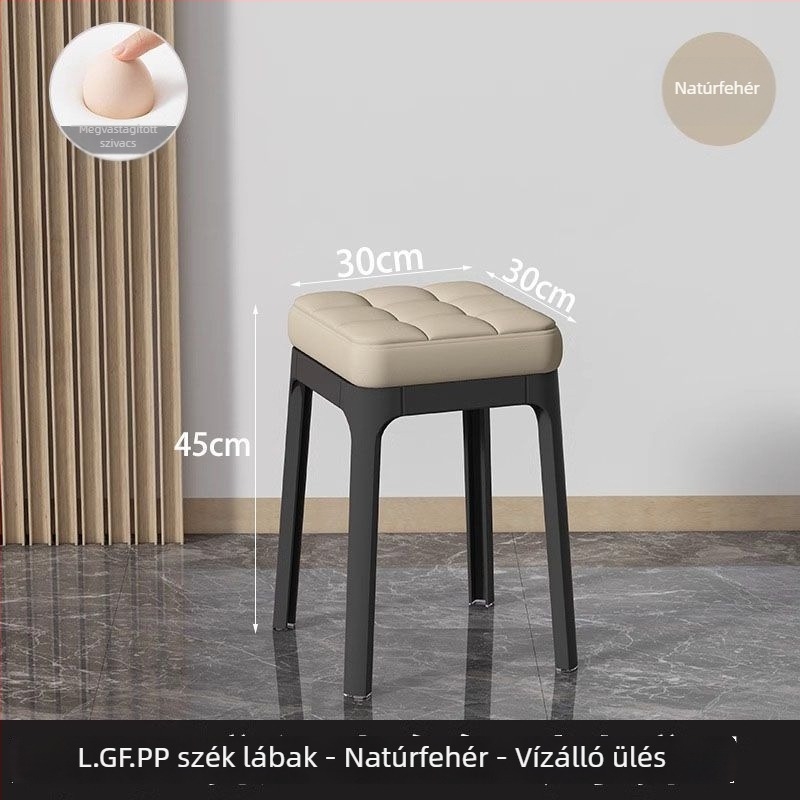 Modern kárpitozott taburet puha párnázással, otthoni használatra, ideális nappaliba és hálószobába, elegáns megjelenés és helytakarékos tárolás