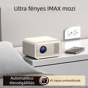 2025-ös új, tiszta képű projektor otthonra – hálószoba és otthoni mozi, Wi‑Fi, telefonképernyő tükrözés, 5G kollégiumi projektor