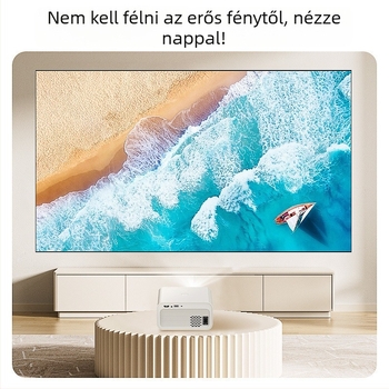 2025-ös új, tiszta képű projektor otthonra – hálószoba és otthoni mozi, Wi‑Fi, telefonképernyő tükrözés, 5G kollégiumi projektor