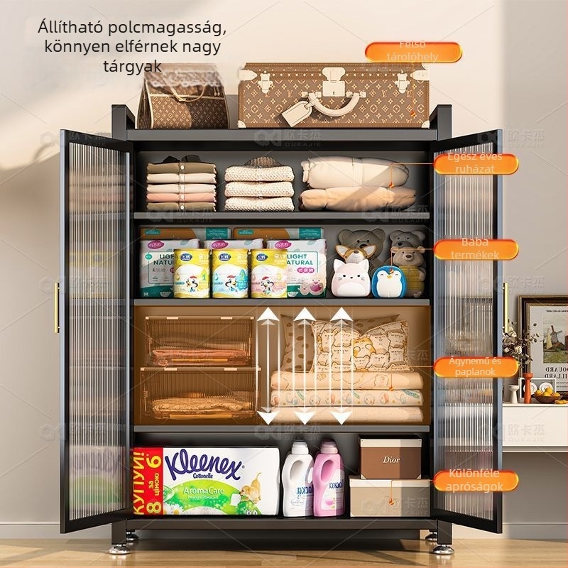 Fali tároló szekrény otthoni használatra, nagy kapacitású, több rétegű polcokkal a konyhához, erkélyhez és a nappaliba
