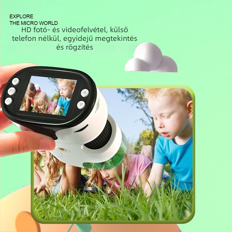 Hordozható kézi mikroszkóp gyerekeknek baktériumok megfigyelésére – általános és középiskolások számára