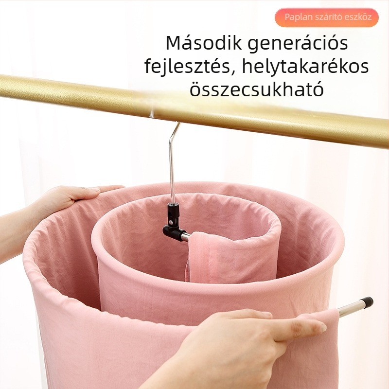 Spirál típusú, nagy kör alakú forgó ruhaszárító állvány balkonhoz, rozsdamentes acélból