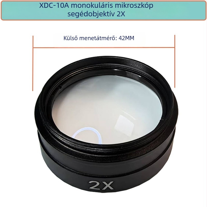 XDC-10A monocularos videó mikroszkóp segéd objektív, 2x nagyítás, 0,35x és 0,5x redukció