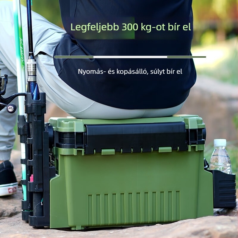 Xuanshi Luya Két rétegű nagy kapacitású horgász doboz, felszerelés tárolására