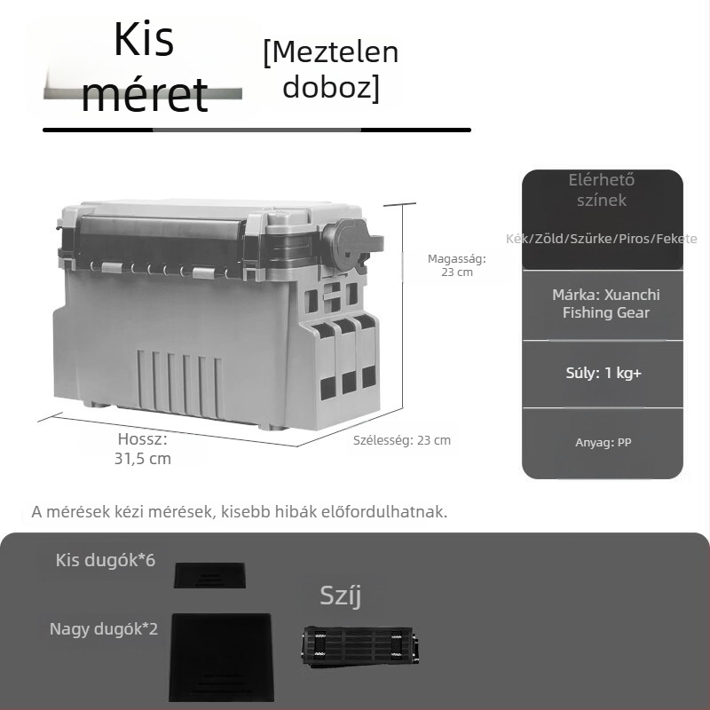 Xuanshi Luya Két rétegű nagy kapacitású horgász doboz, felszerelés tárolására