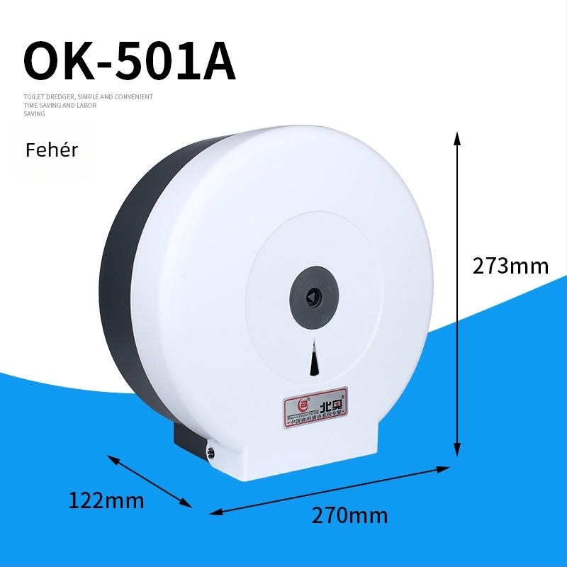 OK-501 ABS falra szerelhető tekercses toalettpapír tartó, vízálló fürdőszobába