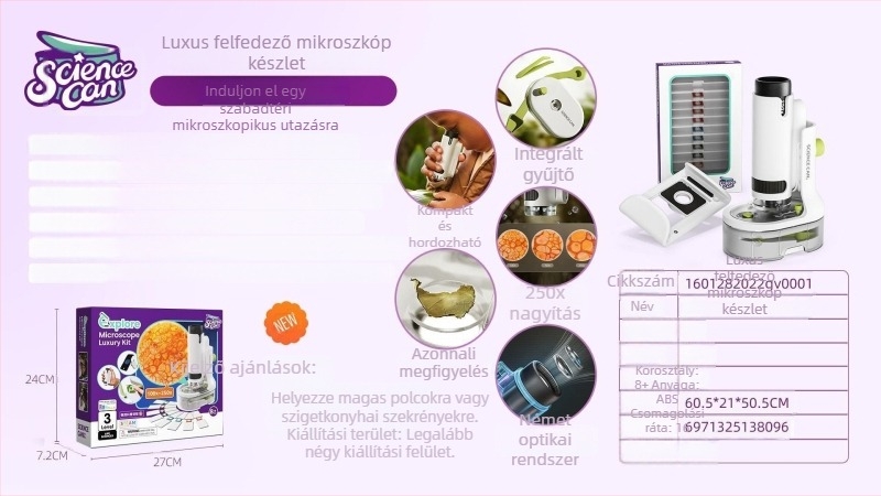 Darwin mikroszkóp és teleszkóp gyerekeknek — interaktív oktató játék a korai szellemi fejlesztéshez és a kéz-szem koordinációhoz