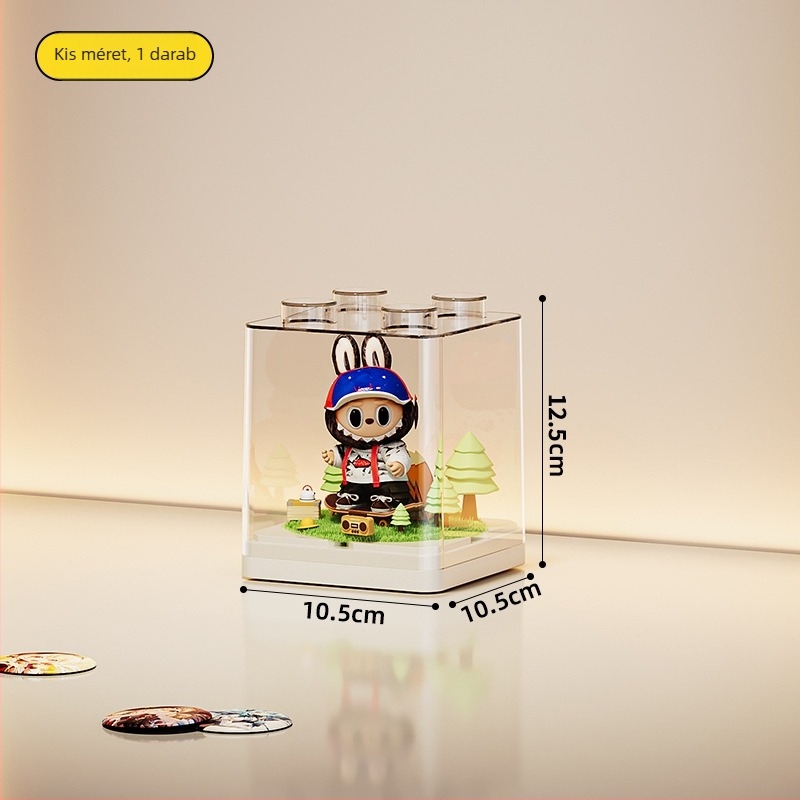 Porvédett, átlátszó akril kijelzőszekrény blind box és LEGO játékok tárolására – asztali rendező