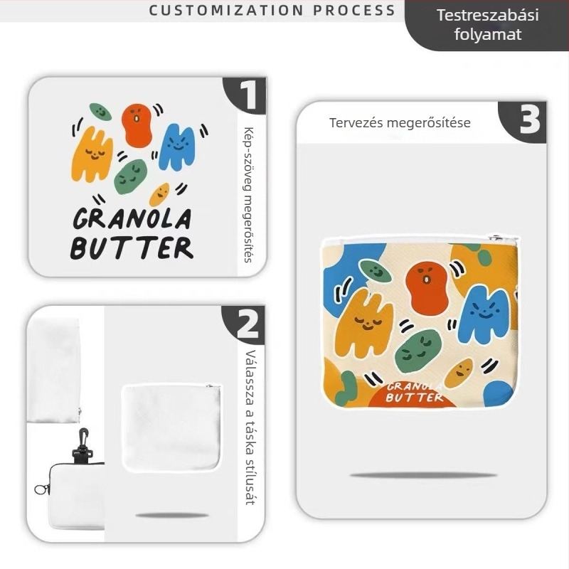 Személyre szabott kártyatartó csattal – kulturális és kreatív játék kiegészítő, DIY kulcstartó, mini fülhallgató tok és érmés pénztárca