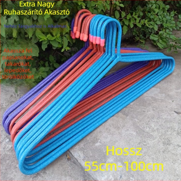 60 cm vastag rozsdamentes acél ruhatartó állvány, paplanokhoz, ágyneműkhöz és hosszú ruhákhoz