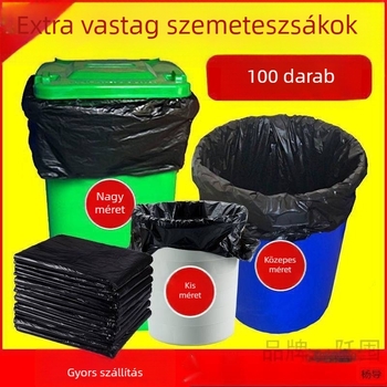 Nagy méretű, extra vastag szemeteszacskók, konyhákhoz, szállodákhoz, ingatlanüzemeltetéshez, iskolákhoz, kereskedelmi használatra, nagy kapacitású