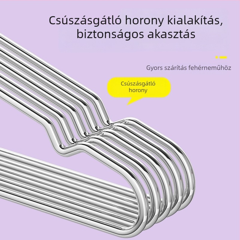 Rozsdamentes acélból készült ruhatartó szélálló automata csattal, beltéri és kültéri használatra (erkély, kollégium)