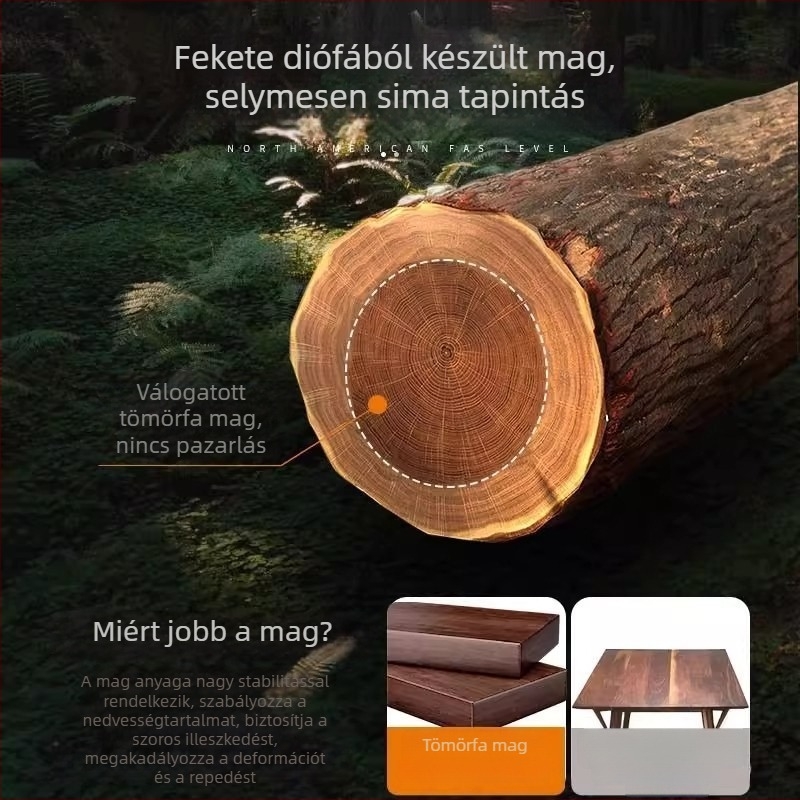 Fúrás nélküli diófa toalettpapír tartó, falra szerelhető tároló tekercsekhez a fürdőszobában