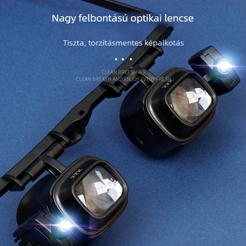LED nagyító szemüveg 24x, többlencsés rendszerrel elektronikus chipek javításához, modell 2925S2