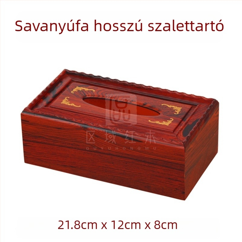 Kínai stílusú rózsafa szalvétatartó – nappali dohányzóasztalhoz, tömörfa
