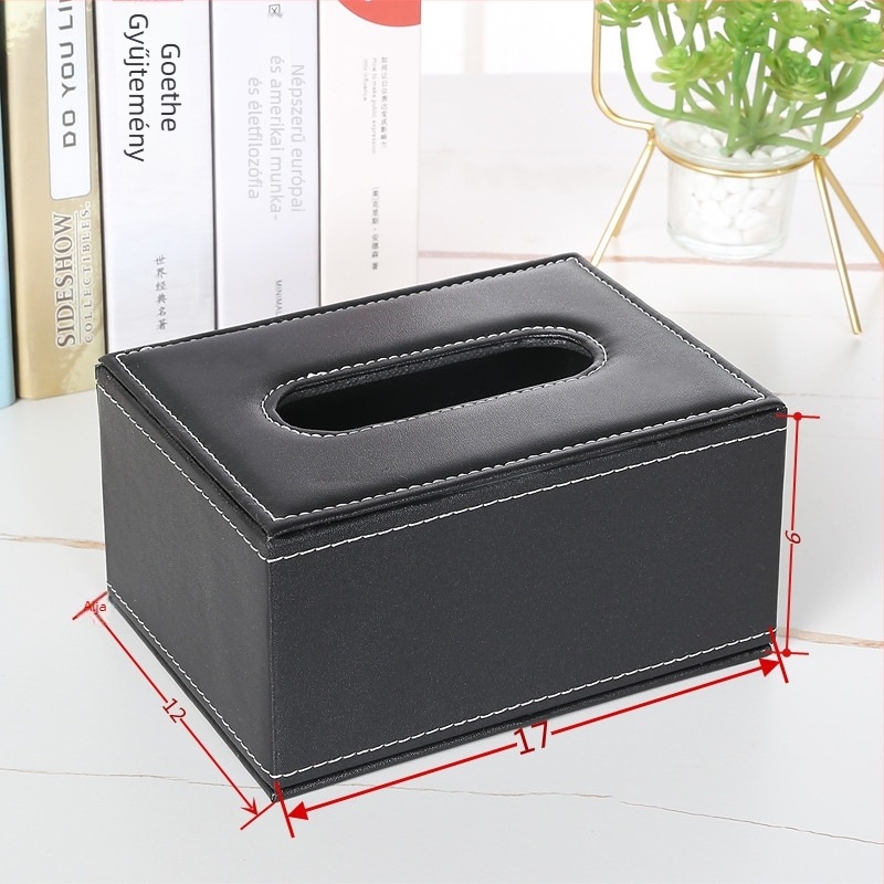 Bőr és fa kombinációjú szalvétatartó éttermeknek és irodáknak, modern dizájn, logó nyomtatási lehetőség