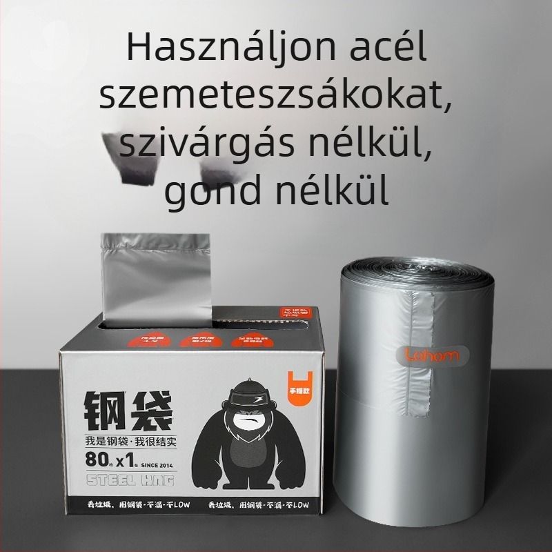 Háztartási nedves hulladék zacskó, extra vastag, szivárgásmentes, kézben tartható, konyhai használatra