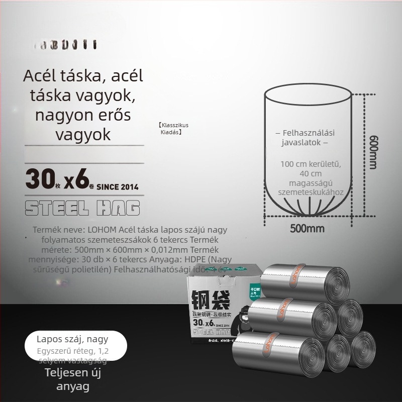 Háztartási nedves hulladék zacskó, extra vastag, szivárgásmentes, kézben tartható, konyhai használatra
