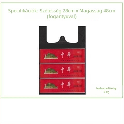 Fekete vastagított műanyag szemeteszsákok háztartási használatra, különböző méretek, praktikus mindennapi használatra