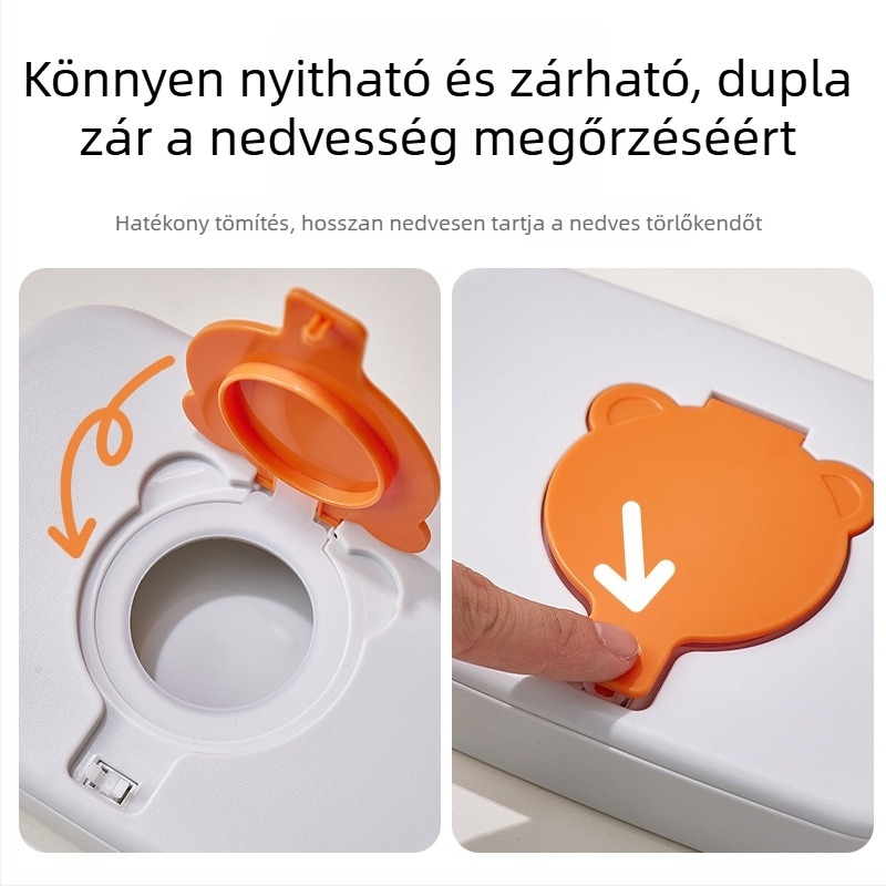 Little Bear hordozható nedves törlőkendő doboz kültéri használatra — baba kéz- és száj nedves törlőkendőinek tárolója, autóban és a szabadban